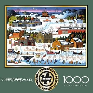 Buffalo Games Charles Wysocki Winter Village 1000 Piece Puzzle New Sealed